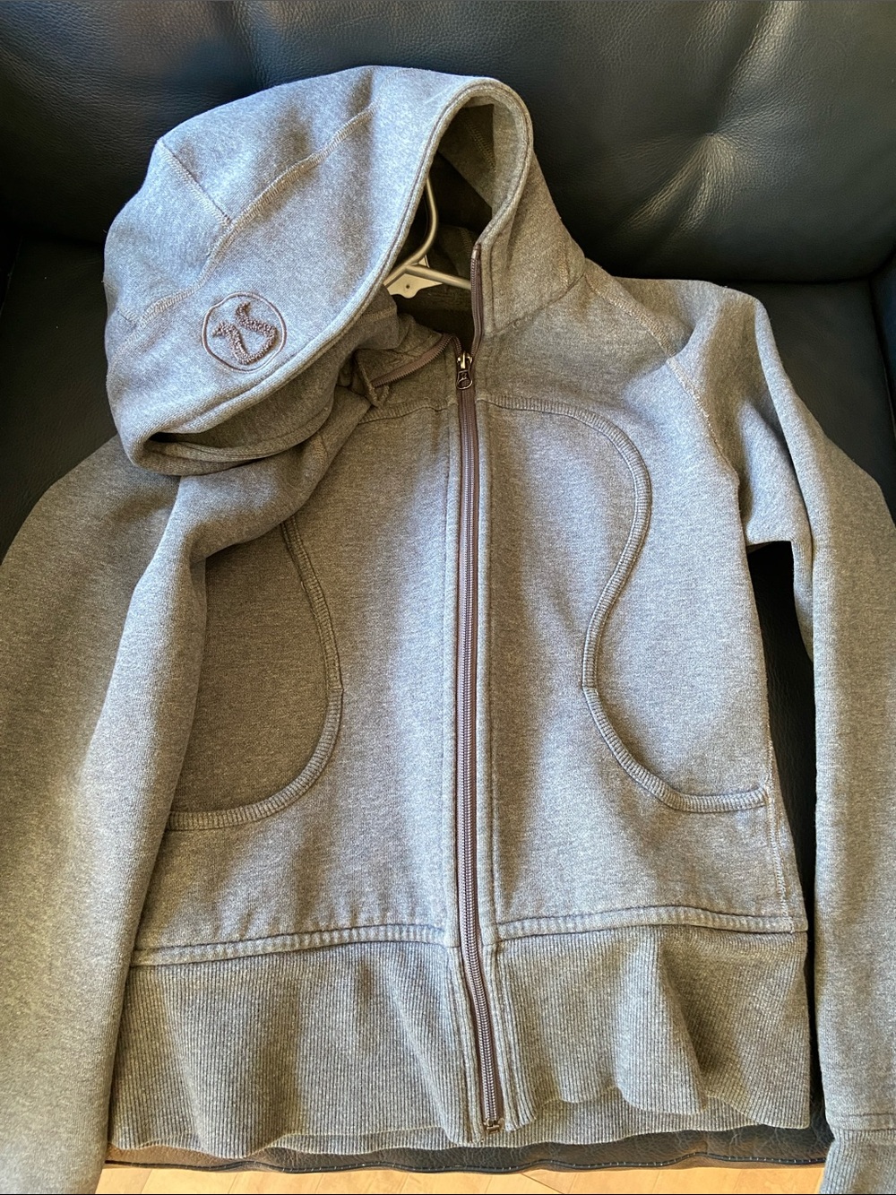 lululemon athletica Gray Scuba full Zip-Up Hooded Sweatshirt
